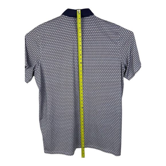 Greyson Men's 2XL Polo Shirt Blue Pink Geometric Print Short Sleeve Golf Polo - Picture 10 of 14